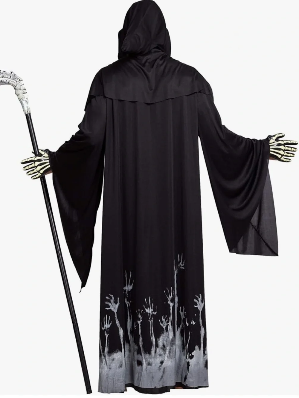 Spooktacular Creations Child Halloween Costume Skeleton Reaper Grim L 10/12.
